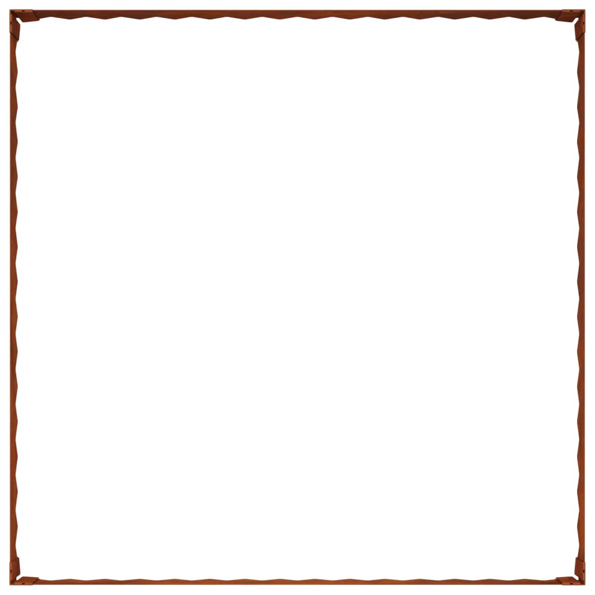 vidaXL Περίγραμμα γκαζόν 100 x 100 x 20 cm Ατσάλι Σκ rusty