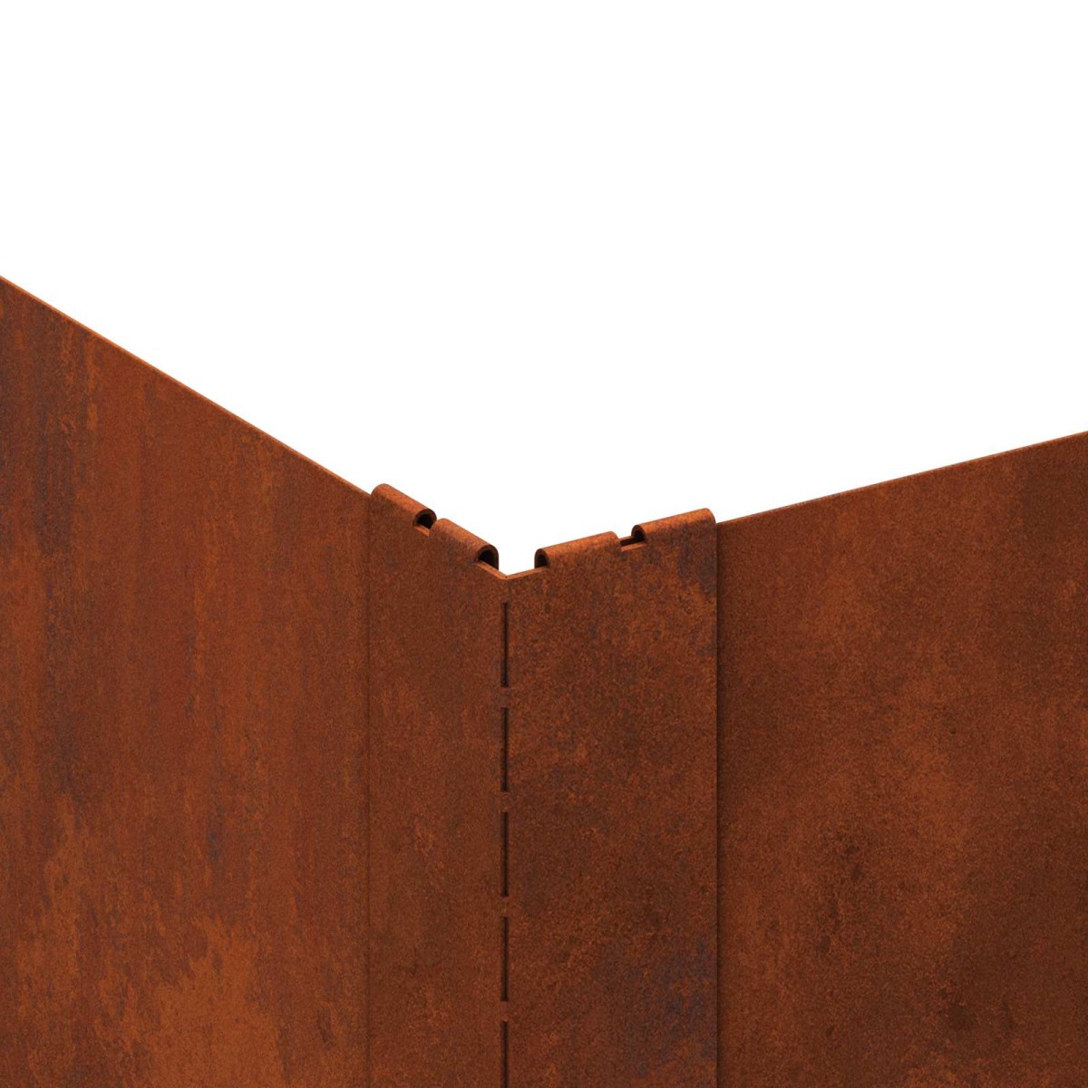 vidaXL Περίγραμμα γκαζόν 100 x 100 x 20 cm Ατσάλι Σκ rusty