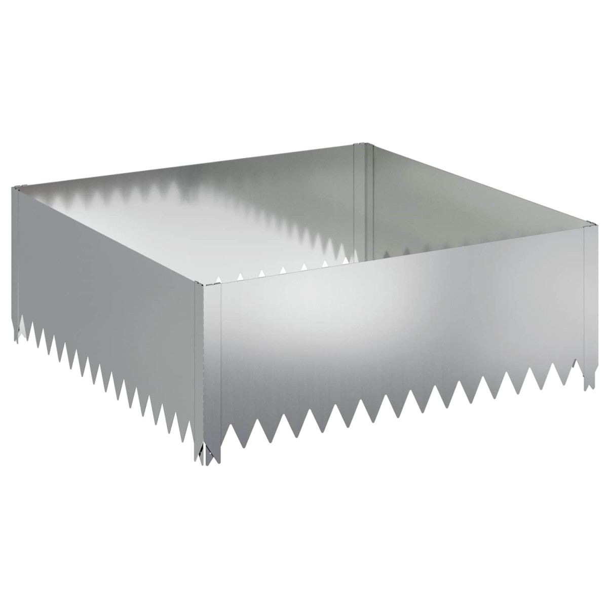 vidaXL Περίγραμμα γκαζόν 100 x 100 x 35 cm Ατσάλι Ασημί