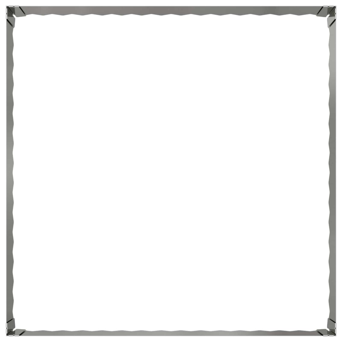vidaXL Περίγραμμα γκαζόν 100 x 100 x 35 cm Ατσάλι Ασημί
