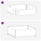 vidaXL Περίγραμμα γκαζόν 100 x 100 x 35 cm Ατσάλι Ασημί