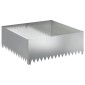 vidaXL Περίγραμμα γκαζόν 4 τμχ. 100 x 100 x 35 cm Ατσάλι Ασημί
