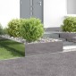 vidaXL Περίγραμμα γκαζόν 4 τμχ. 100 x 100 x 35 cm Ατσάλι Ασημί