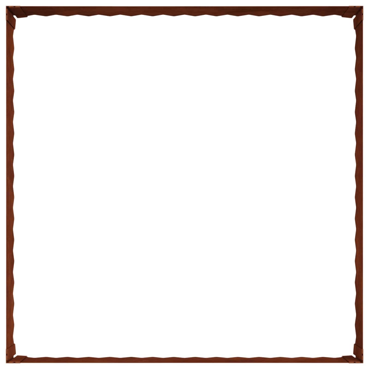 vidaXL Περίγραμμα γκαζόν 100 x 100 x 35 cm Ατσάλι Σκ rusty