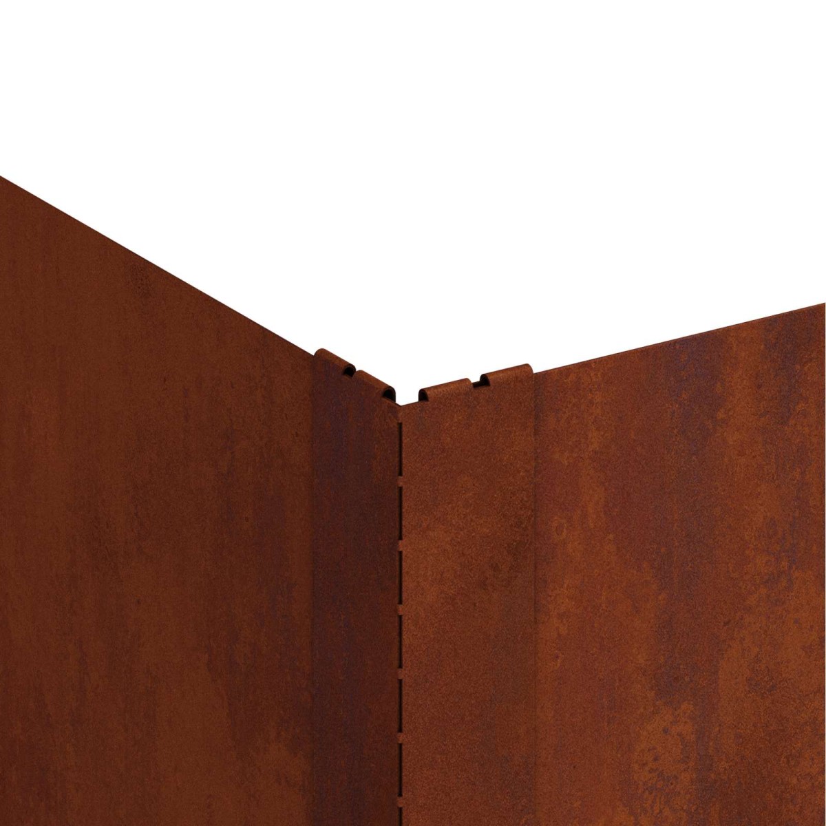 vidaXL Περίγραμμα γκαζόν 100 x 100 x 35 cm Ατσάλι Σκ rusty
