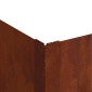 vidaXL Περίγραμμα γκαζόν 100 x 100 x 35 cm Ατσάλι Σκ rusty