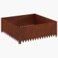 vidaXL Περίγραμμα γκαζόν 4 τμχ. 100 x 100 x 35 cm Ατσάλι Σκ rusty