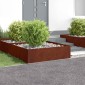vidaXL Περίγραμμα γκαζόν 4 τμχ. 100 x 100 x 35 cm Ατσάλι Σκ rusty
