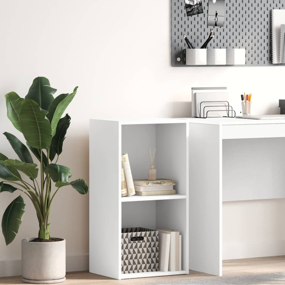 vidaXL Βιβλιοθήκη Λευκό 40x30x76,5 cm Ξύλινη κατασκευή