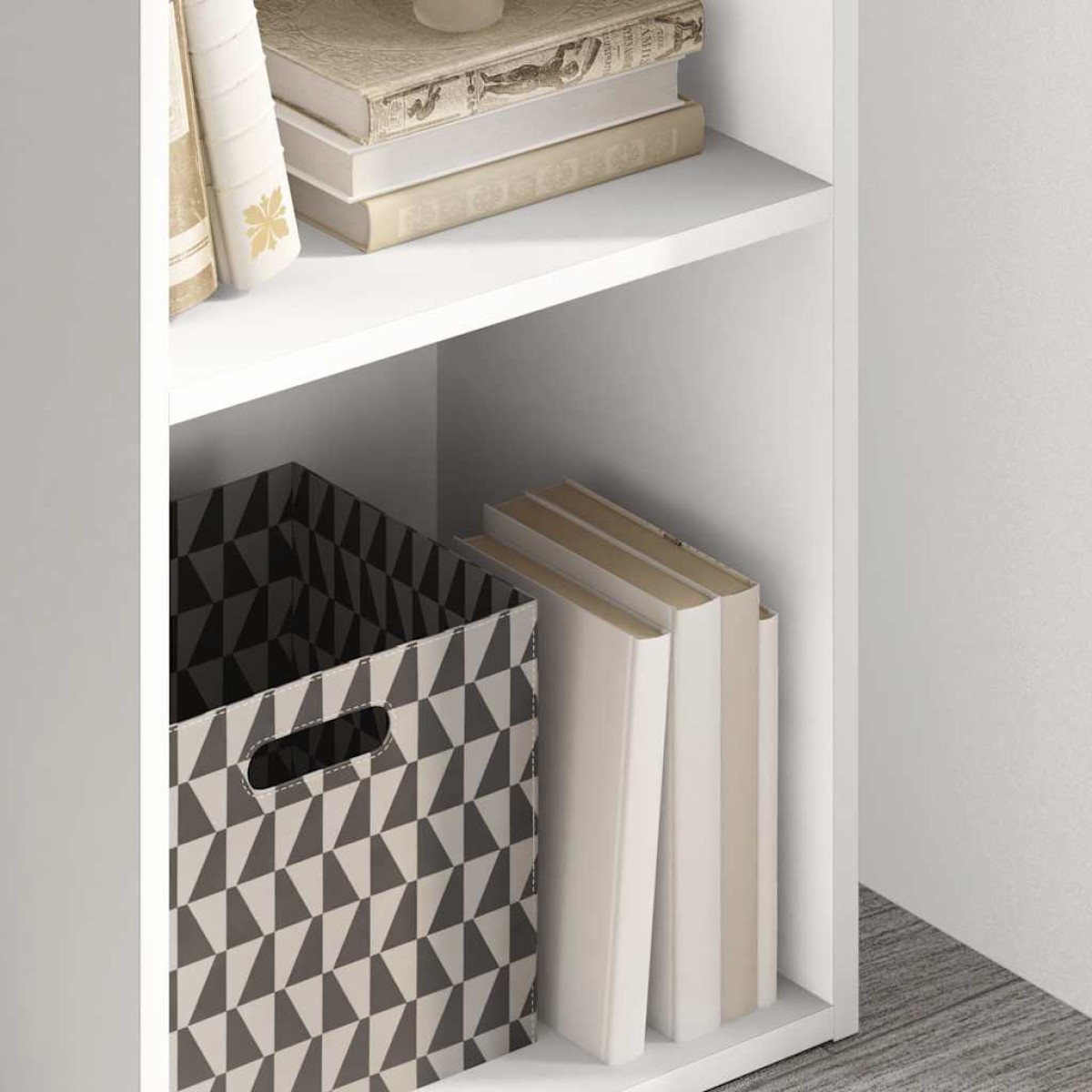 vidaXL Βιβλιοθήκη Λευκό 40x30x76,5 cm Ξύλινη κατασκευή