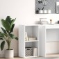 vidaXL Βιβλιοθήκη Λευκό 40x30x76,5 cm Ξύλινη κατασκευή