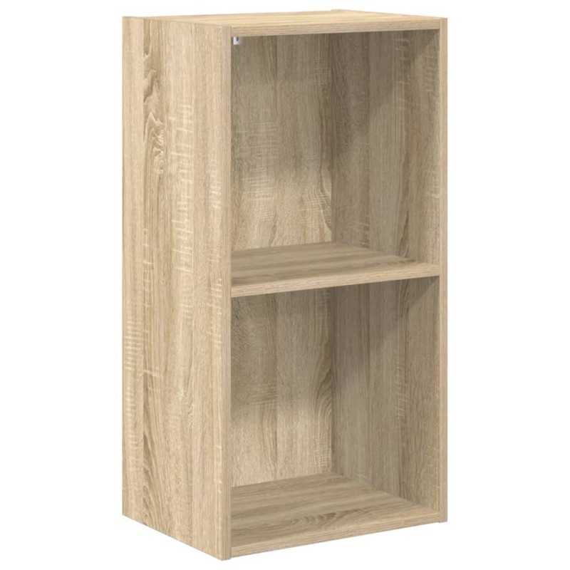 vidaXL Βιβλιοθήκη με 2 Ράφια Sonoma Δρυς 40x30x76,5 εκ. Επεξ. Ξύλο