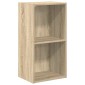 vidaXL Βιβλιοθήκη με 2 Ράφια Sonoma Δρυς 40x30x76,5 εκ. Μοριοσανίδα