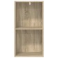 vidaXL Βιβλιοθήκη με 2 Ράφια Sonoma Δρυς 40x30x76,5 εκ. Μοριοσανίδα