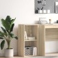 vidaXL Βιβλιοθήκη με 2 Ράφια Sonoma Δρυς 40x30x76,5 εκ. Μοριοσανίδα