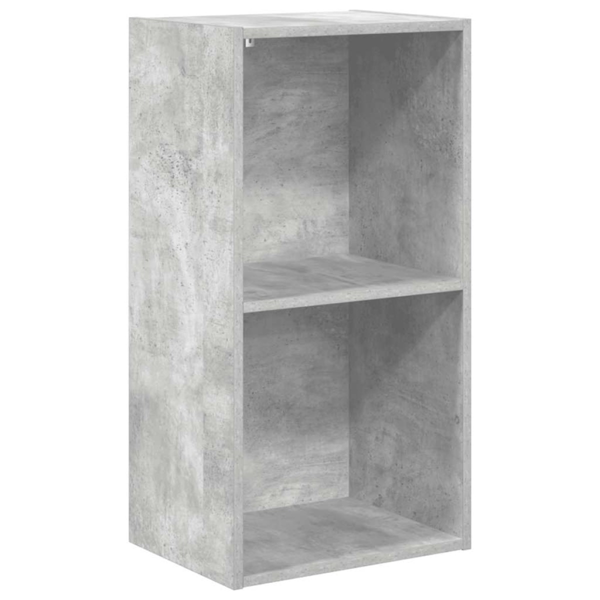 vidaXL Βιβλιοθήκη με 2 Ράφια Γκρι Σκυροδεμ. 40x30x76,5 εκ. Μοριοσανίδα