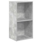 vidaXL Βιβλιοθήκη με 2 Ράφια Γκρι Σκυροδεμ. 40x30x76,5 εκ. Μοριοσανίδα