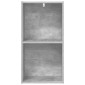 vidaXL Βιβλιοθήκη με 2 Ράφια Γκρι Σκυροδεμ. 40x30x76,5 εκ. Μοριοσανίδα