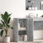 vidaXL Βιβλιοθήκη με 2 Ράφια Γκρι Σκυροδεμ. 40x30x76,5 εκ. Μοριοσανίδα