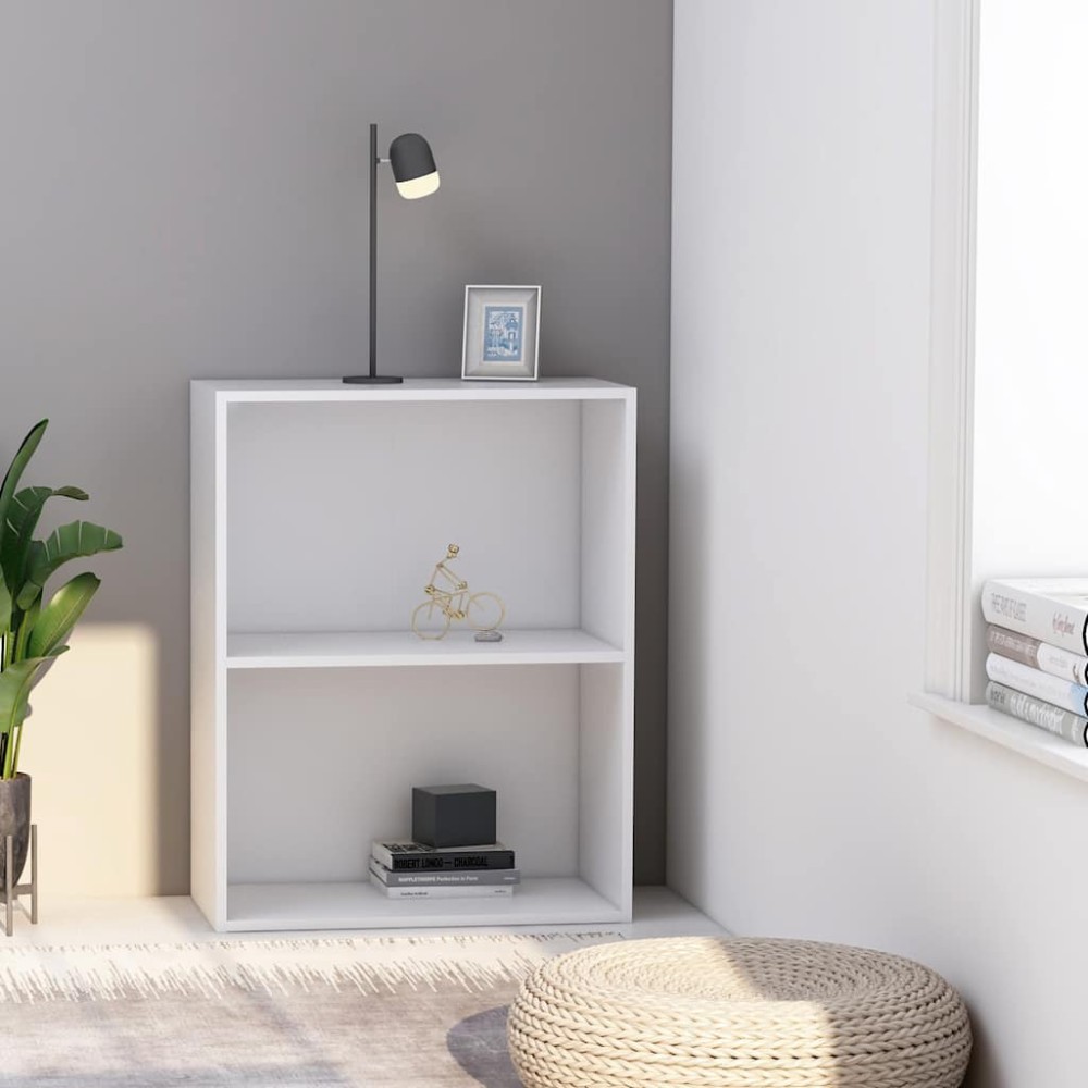vidaXL Βιβλιοθήκη Λευκή 60x30x76,5 εκ. από Τεχνητό Ξύλο