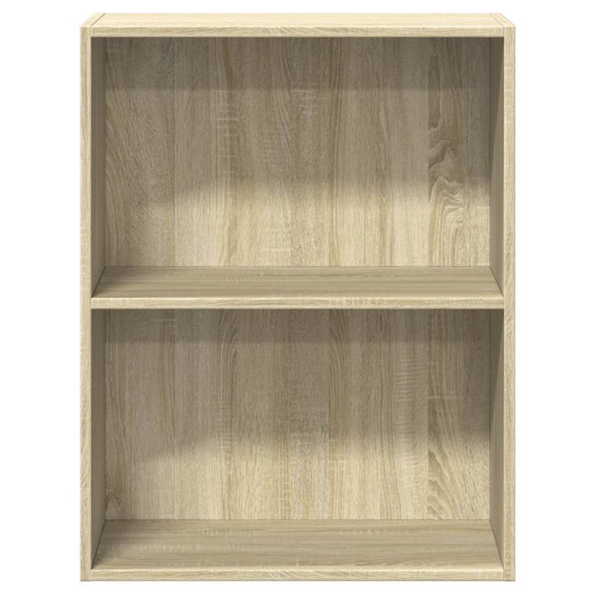 vidaXL Βιβλιοθήκη με 2 Ράφια Sonoma Δρυς 60x30x76,5 εκ. Μοριοσανίδα