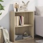 vidaXL Βιβλιοθήκη με 2 Ράφια Sonoma Δρυς 60x30x76,5 εκ. Μοριοσανίδα