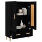 vidaXL Highboard Μαύρη Δρυς 70 x 31 x 115 εκ Επεξεργασμένο Ξύλο