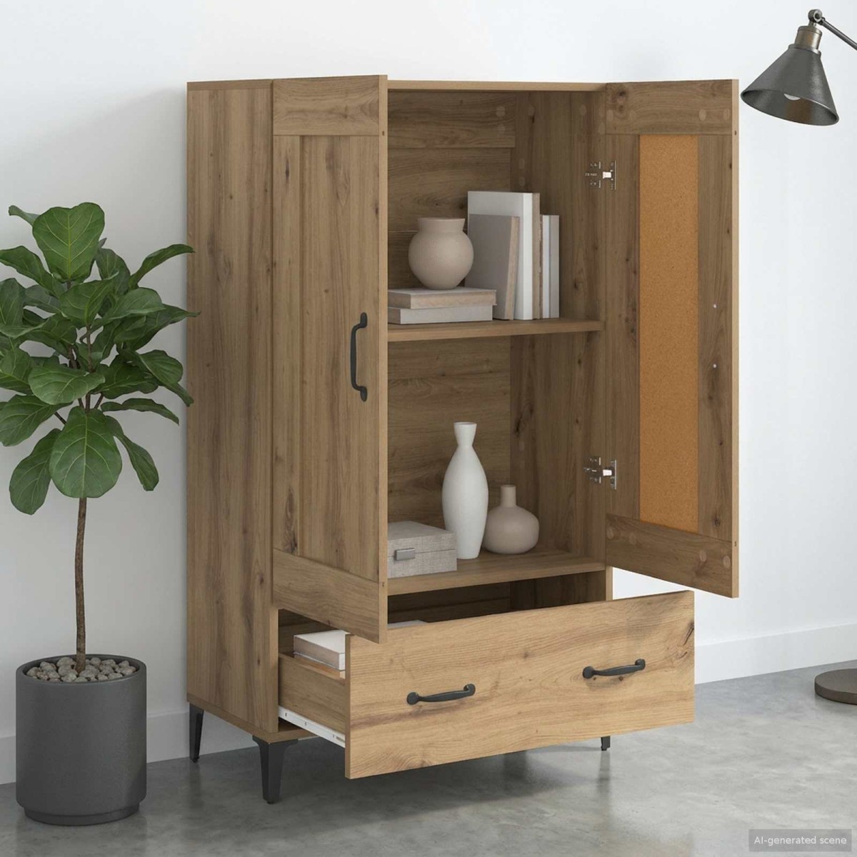 vidaXL Highboard Artisan Δρυς 70 x 31 x 115 εκ Επεξεργασμένο Ξύλο