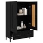 vidaXL Highboard Μαύρη Δρυς 70 x 31 x 115 εκ Επεξεργασμένο Ξύλο