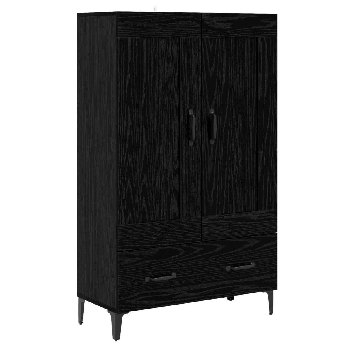vidaXL Highboard Μαύρη Δρυς 70 x 31 x 115 εκ Επεξεργασμένο Ξύλο