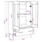 vidaXL Highboard Μαύρη Δρυς 70 x 31 x 115 εκ Επεξεργασμένο Ξύλο
