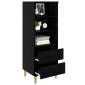 vidaXL Highboard Μαύρη Δρυς 40 x 36 x 110 εκ. Επεξεργασμένο Ξύλο
