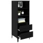 vidaXL Highboard Μαύρη Δρυς 40 x 36 x 110 εκ. Επεξεργασμένο Ξύλο