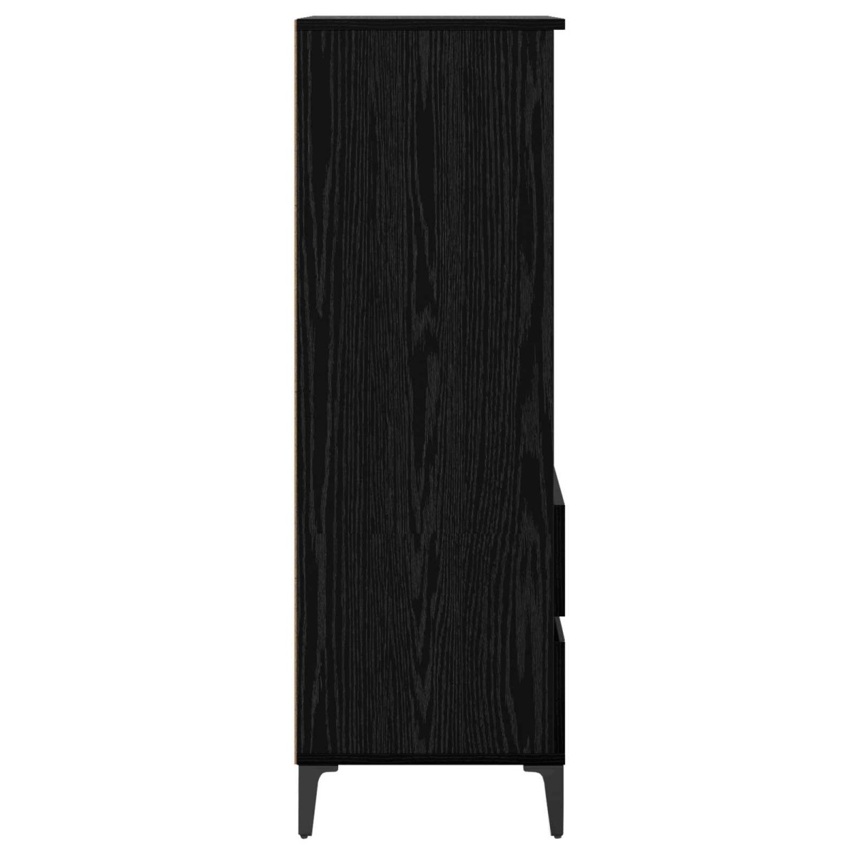 vidaXL Highboard Μαύρη Δρυς 40 x 36 x 110 εκ. Επεξεργασμένο Ξύλο