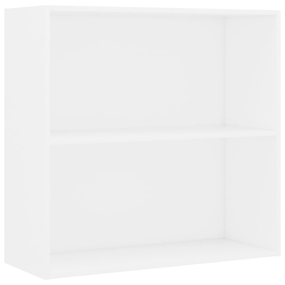 vidaXL Βιβλιοθήκη με 2 Ράφια Λευκή 80x30x76,5 εκ. από Επεξ. Ξύλο