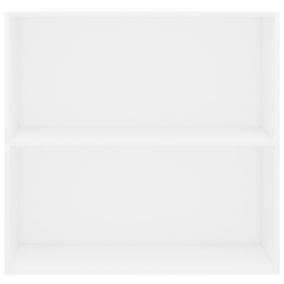 vidaXL Βιβλιοθήκη με 2 Ράφια Λευκή 80x30x76,5 εκ. από Επεξ. Ξύλο