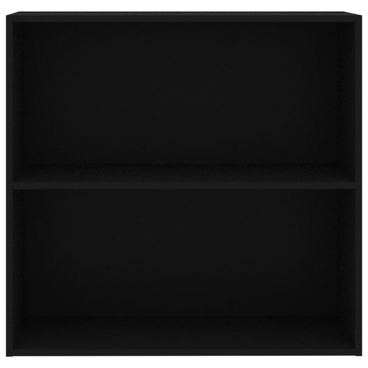 vidaXL Βιβλιοθήκη με 2 Ράφια Μαύρη 80x30x76,5 εκ. από Επεξ. Ξύλο