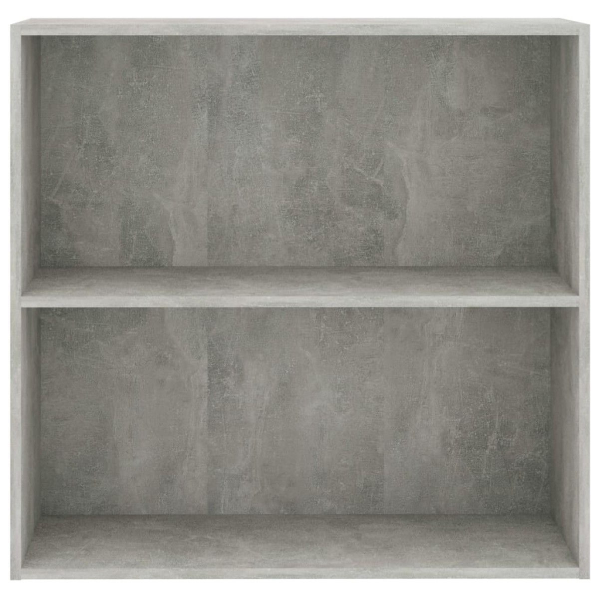 vidaXL Βιβλιοθήκη με 2 Ράφια Γκρι Σκυροδεμ. 80x30x76,5 εκ. Μοριοσανίδα