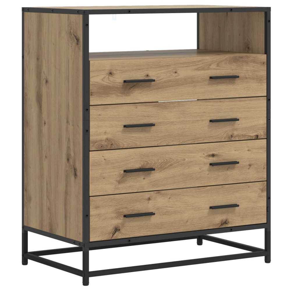 vidaXL Ντουλάπι με Συρτάρια 4-Συρτάρι Artisan δρυς 70 x 41 x 83,5 εκ.