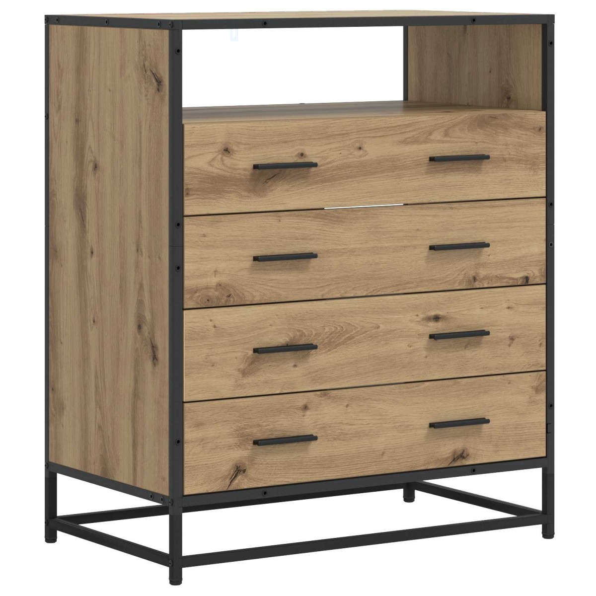 vidaXL Ντουλάπι με Συρτάρια 4-Συρτάρι Artisan δρυς 70 x 41 x 83,5 εκ.