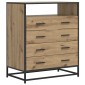 vidaXL Ντουλάπι με Συρτάρια 4-Συρτάρι Artisan δρυς 70 x 41 x 83,5 εκ.