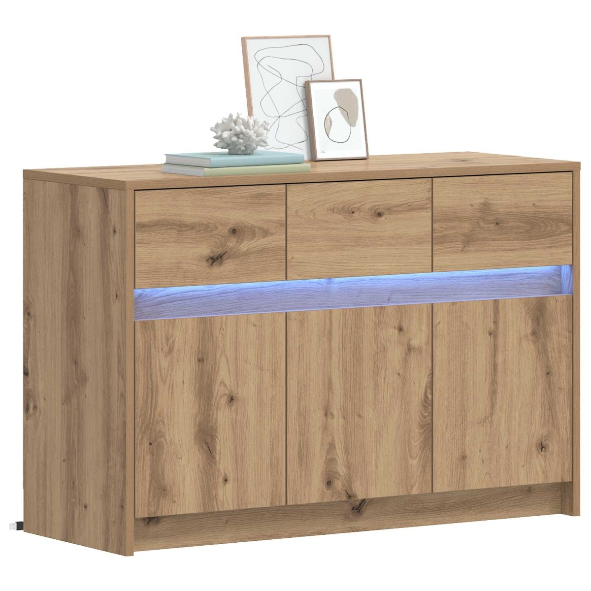 vidaXL Ντουλάπι TV 91 x 34 x 61 εκ. Artisan Δρυς Επεξεργασμένο Ξύλο