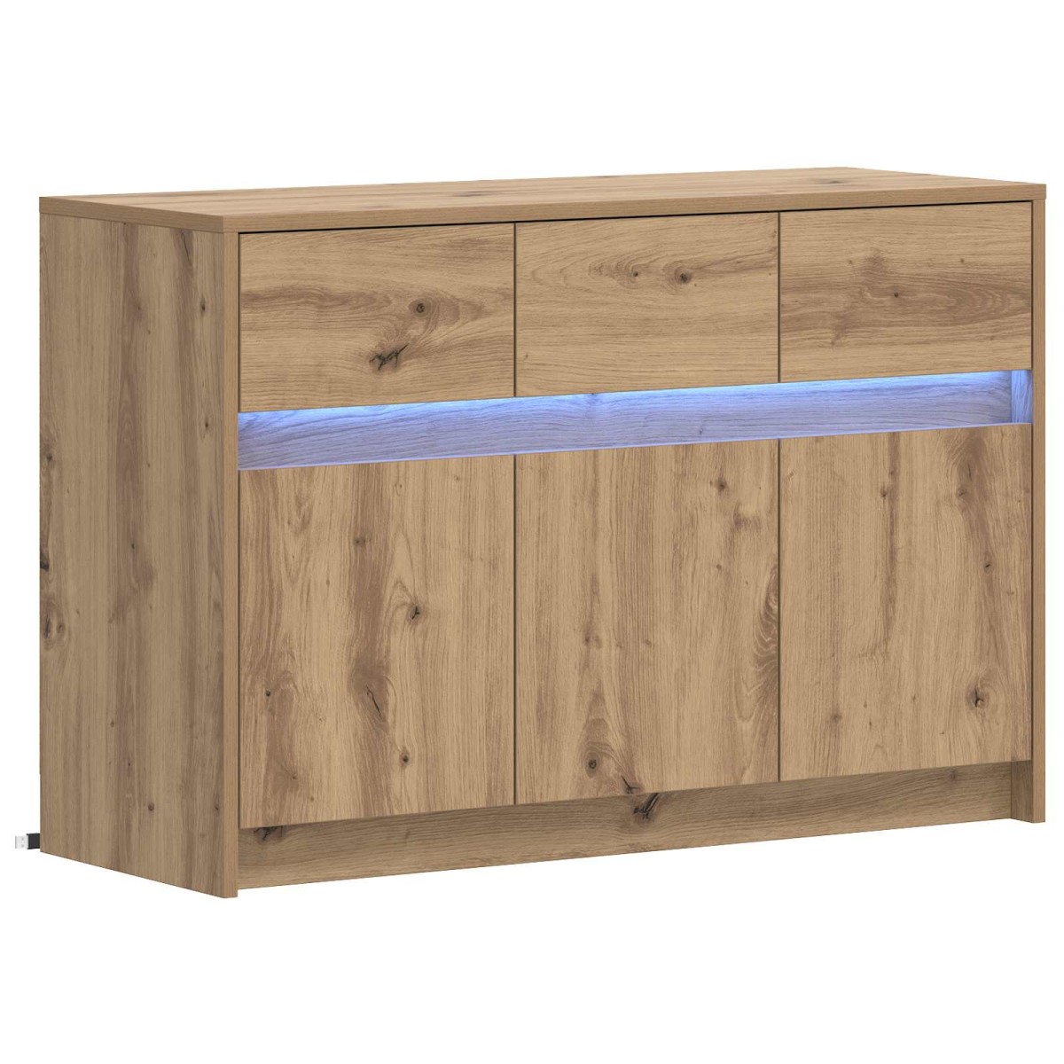 vidaXL Ντουλάπι TV 91 x 34 x 61 εκ. Artisan Δρυς Επεξεργασμένο Ξύλο