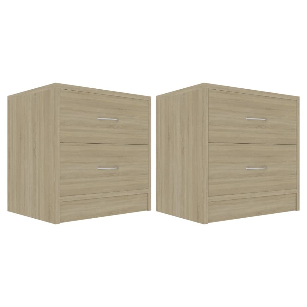 vidaXL Κομοδίνα 2 τεμ. Sonoma Δρυς 40 x 30 x 40 εκ. από Επεξ. Ξύλο