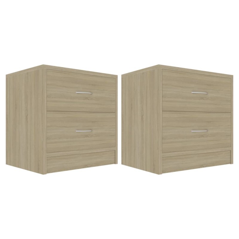 vidaXL Κομοδίνα 2 τεμ. Sonoma Δρυς 40 x 30 x 40 εκ. από Επεξ. Ξύλο