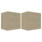 vidaXL Κομοδίνα 2 τεμ. Sonoma Δρυς 40 x 30 x 40 εκ. από Μοριοσανίδα