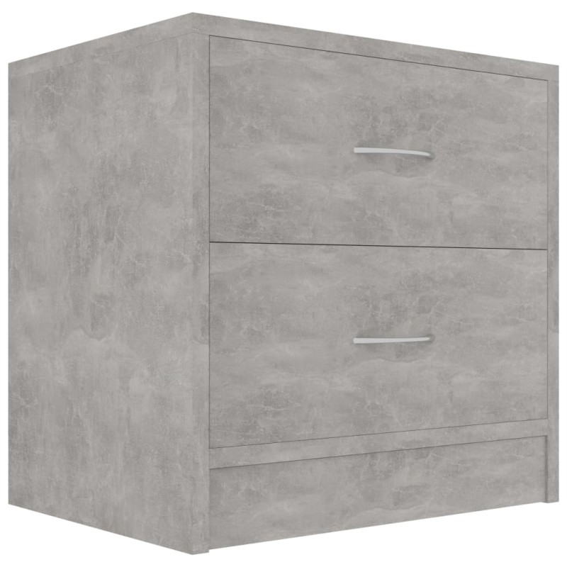 vidaXL Κομοδίνο Γκρι του Σκυροδέματος 40 x 30 x 40 εκ. από Επεξ. Ξύλο