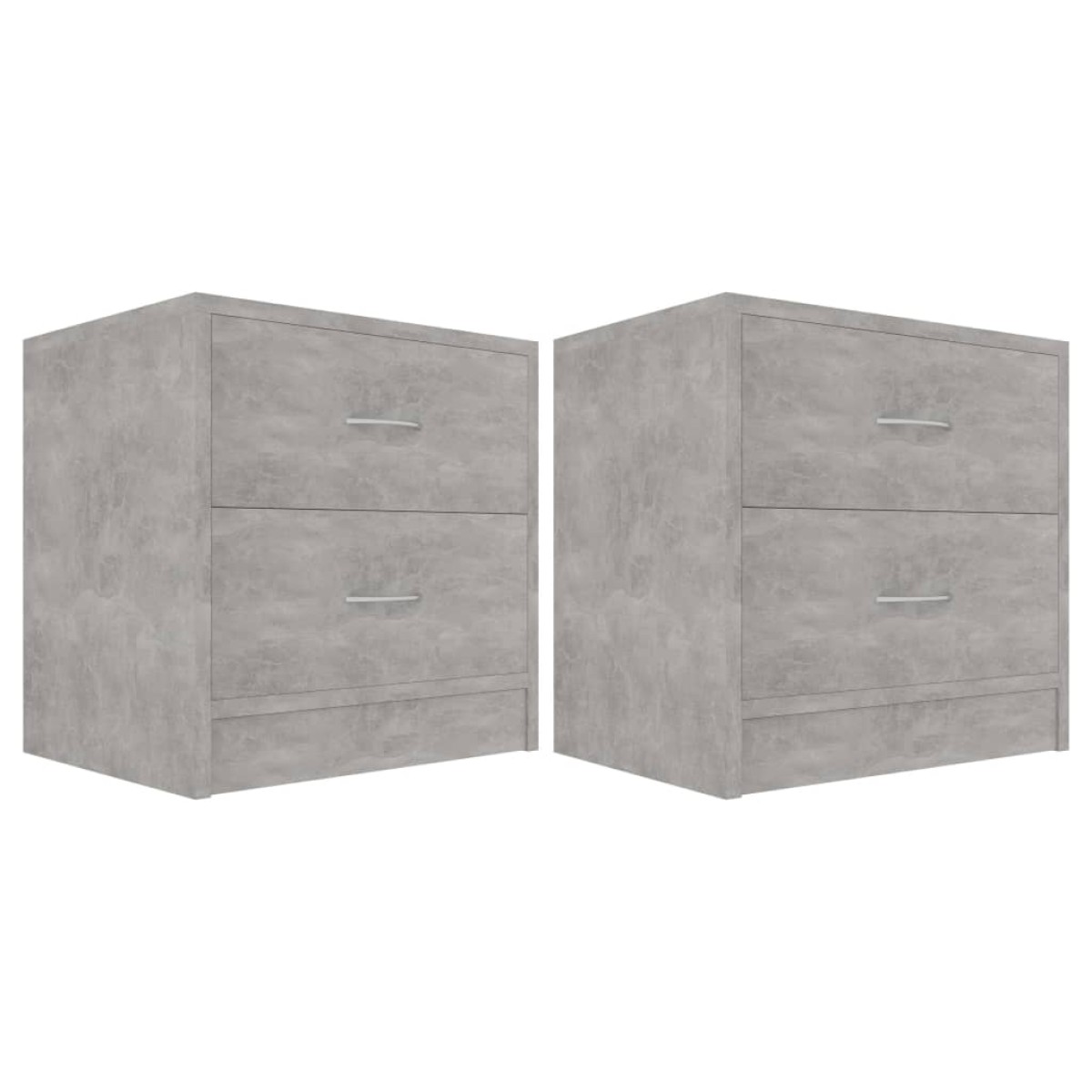 vidaXL Κομοδίνα 2 τεμ. Γκρι Σκυροδέματος 40x30x40 εκ. από Μοριοσανίδα