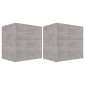 vidaXL Κομοδίνα 2 τεμ. Γκρι Σκυροδέματος 40x30x40 εκ. από Μοριοσανίδα