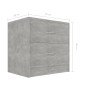 vidaXL Κομοδίνα 2 τεμ. Γκρι Σκυροδέματος 40x30x40 εκ. από Μοριοσανίδα